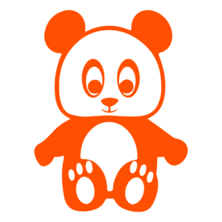Hugging Panda Decal (Orange)